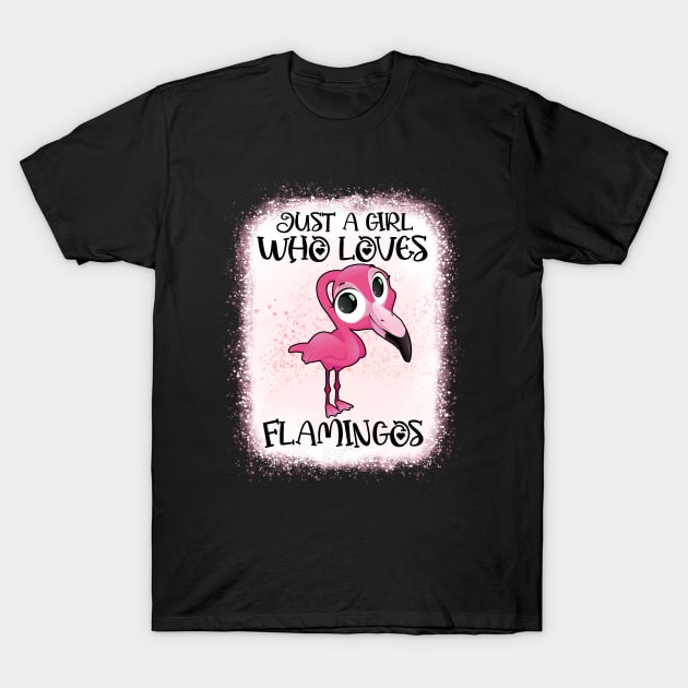 Funny Just A Girl Who Loves Flamingos Gift Idea T-Shirt by DanielHeresmo